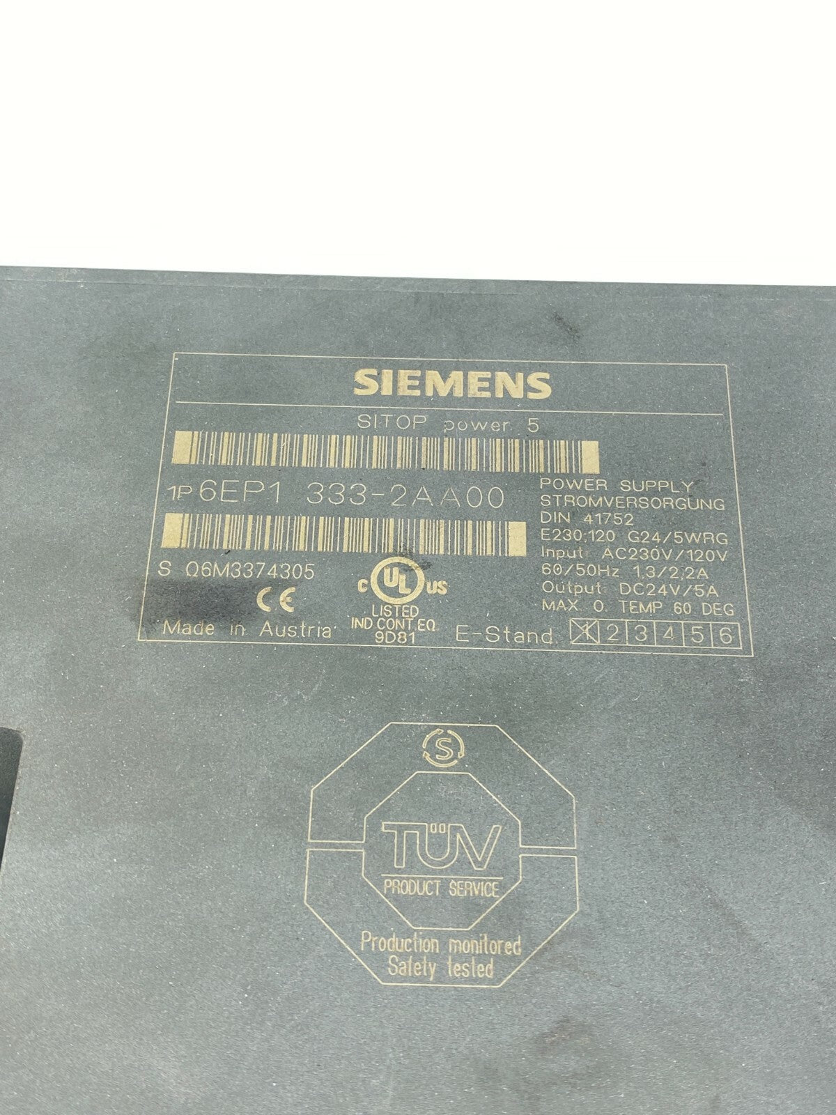 Siemens 6EP1333-2AA00 Power Supply