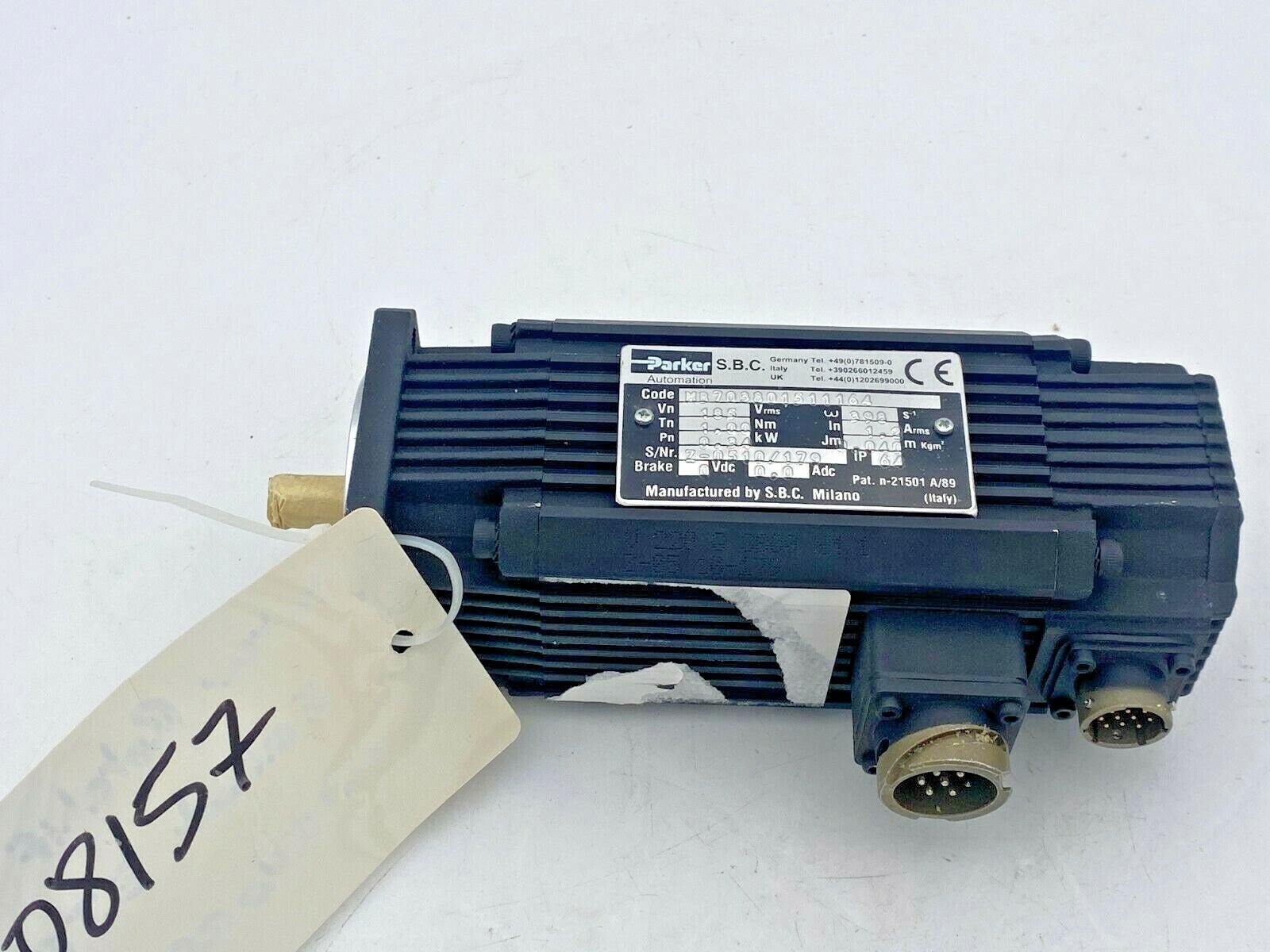 Parker Automation Motor MB MB703801511164 - KLR Automation