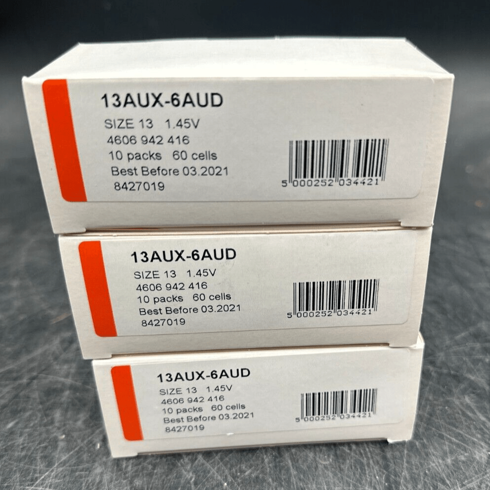 PREMIUM ZINC AIR 13 SIZE 13 1.45V 13AUX - 6AUD LOT DE 180 PILES - KLR Automation
