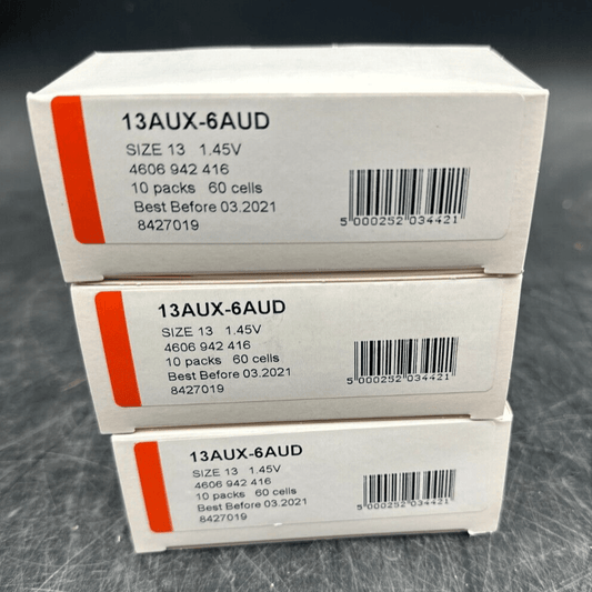 PREMIUM ZINC AIR 13 SIZE 13 1.45V 13AUX - 6AUD LOT DE 180 PILES - KLR Automation