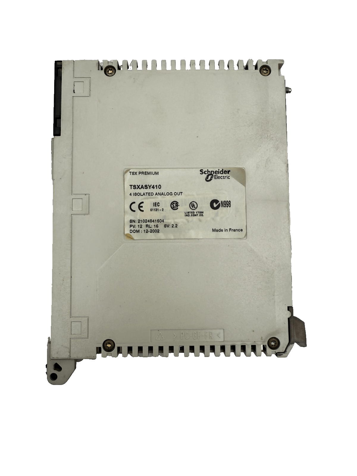 SCHNEIDER ELECTRIC TSXASY410 4 ISOLATED ANALOG OUT - KLR Automation