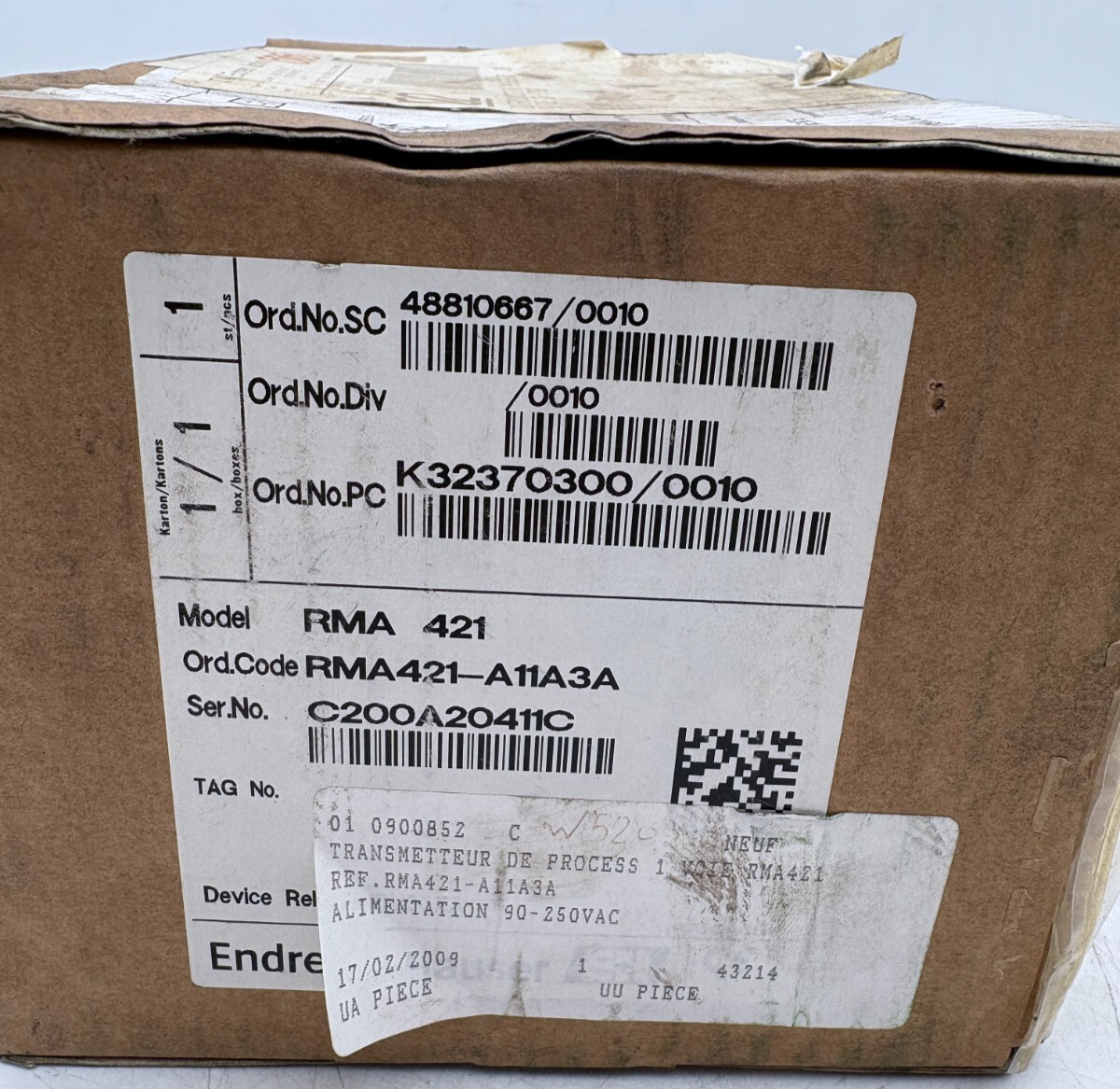 ENDRESS+HAUSER RMA421-A11A3A x1
