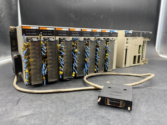 OMRON SYSMAC C200HE-CPU42 PROGRAMMABLE CONTROLLER+ PA 204S + 2x CT021 + 7x ID212