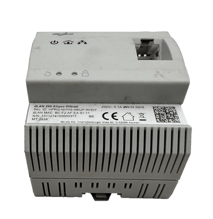 DEVOLO DLAN 200 AVPRO DINRAIL HFRQ - NHYG - HKUP - RHDY - KLR Automation