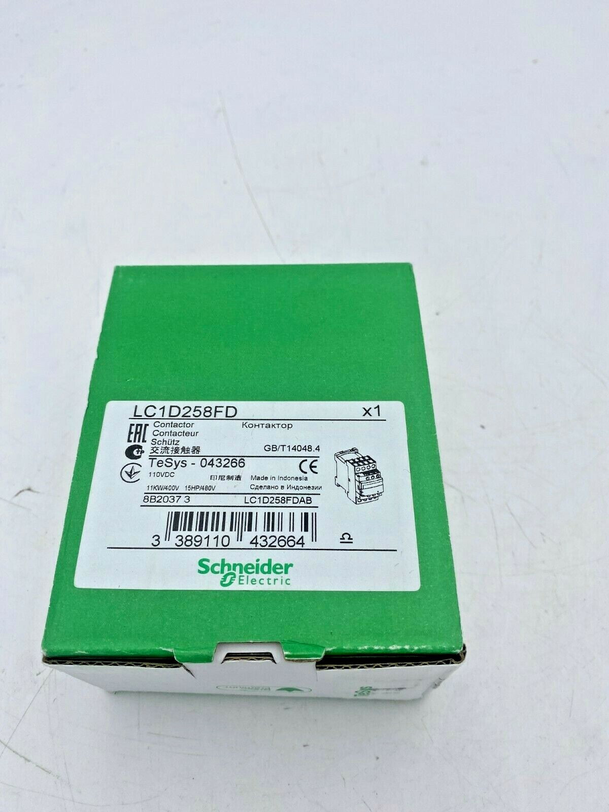 LC1D258FD Schneider Electric série LC1D, 4 pôles , 2 N/O + 2 N/F, 40 A, 110 V c.