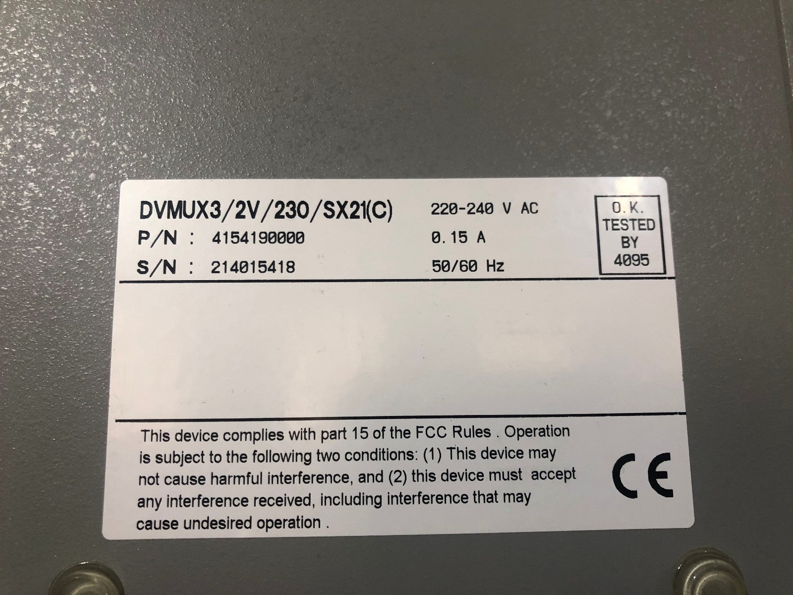 Lot de 1 X RAD DV - MUX3 - KLR Automation
