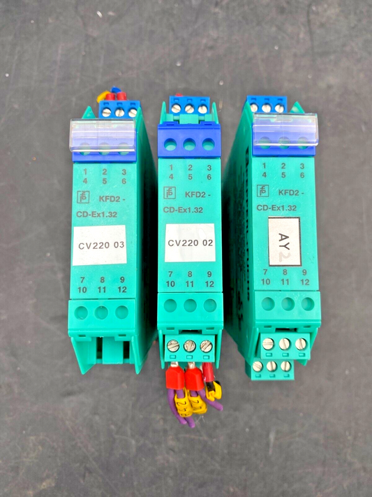 LOT OF 3 PEPPER FUCHS KFD2-CD-EX1.32 GALVANIC BARRIER