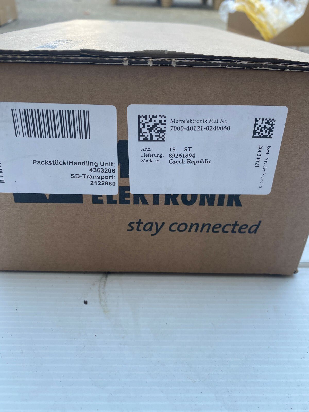 15pc x Cable MURR ELEKTRONIK 7000 - 40021 - 0240060 M12 - KLR Automation
