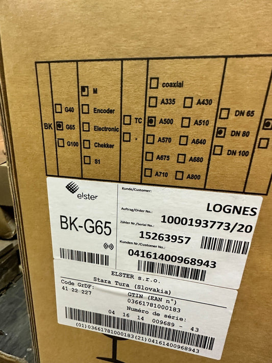 Honeywell ELSTER BK - G65 counter Gaz Meter Gas - KLR Automation