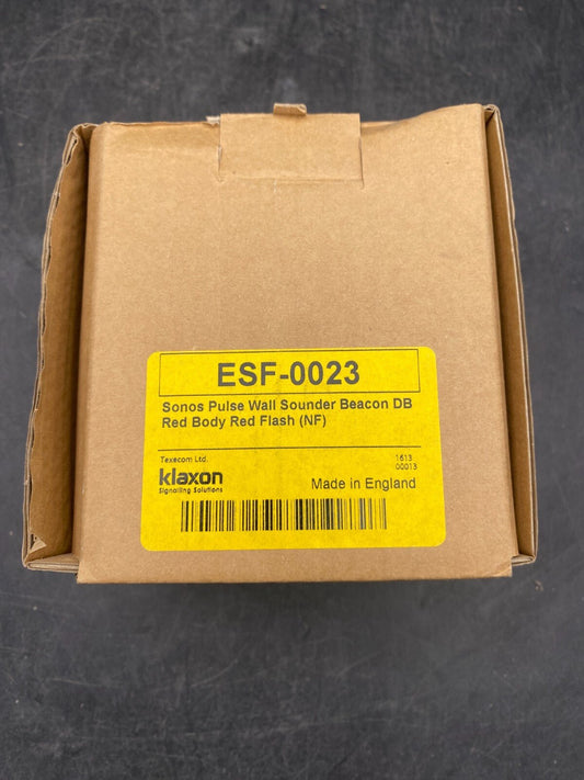 LOT DE 8 KLAXON ESF - 0023 SONOS PULSE WALL SOUNDER BEACON DB RED BODY RED FLASH - KLR Automation