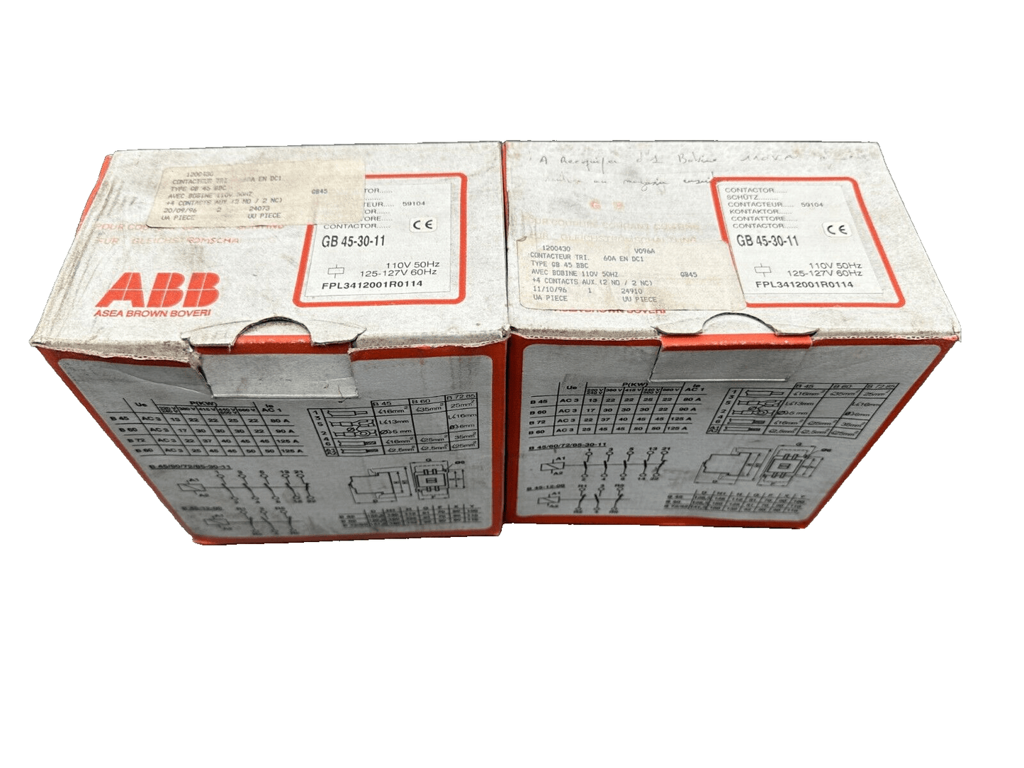 PETERCEM GB45 ABB GB 45 - 30 - 11 CONTACTEUR TRIPHASE 60A x1pc - KLR Automation