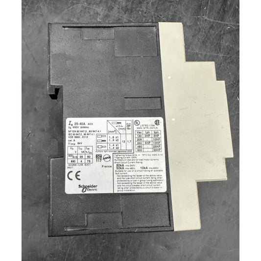 TELEMECANIQUE GV3 - M40 + GV1 - A01 CONTACTEUR - KLR Automation