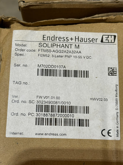 ENDRESS+HAUSER SOLIPHANT M FTM50-AGG2A2A32AA