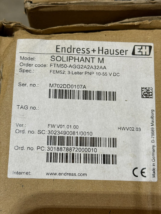 ENDRESS+HAUSER SOLIPHANT M FTM50-AGG2A2A32AA