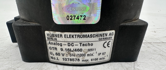 BAUMER HUBNER - GTR9.16L/460 1078578  GTR 916L 460 TACHOGENERATOR ENCODER