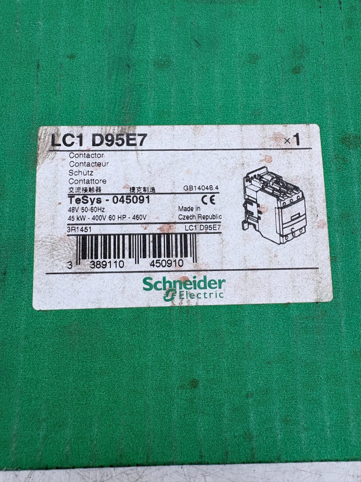 SCHNEIDER ELECTRIC D95E7 045091 CONTACTEUR x1
