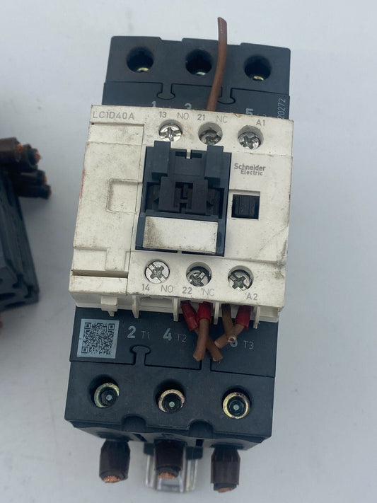 2pc x Schneider LC1D40A Electric Contactor 3 Phase Electrical - KLR Automation