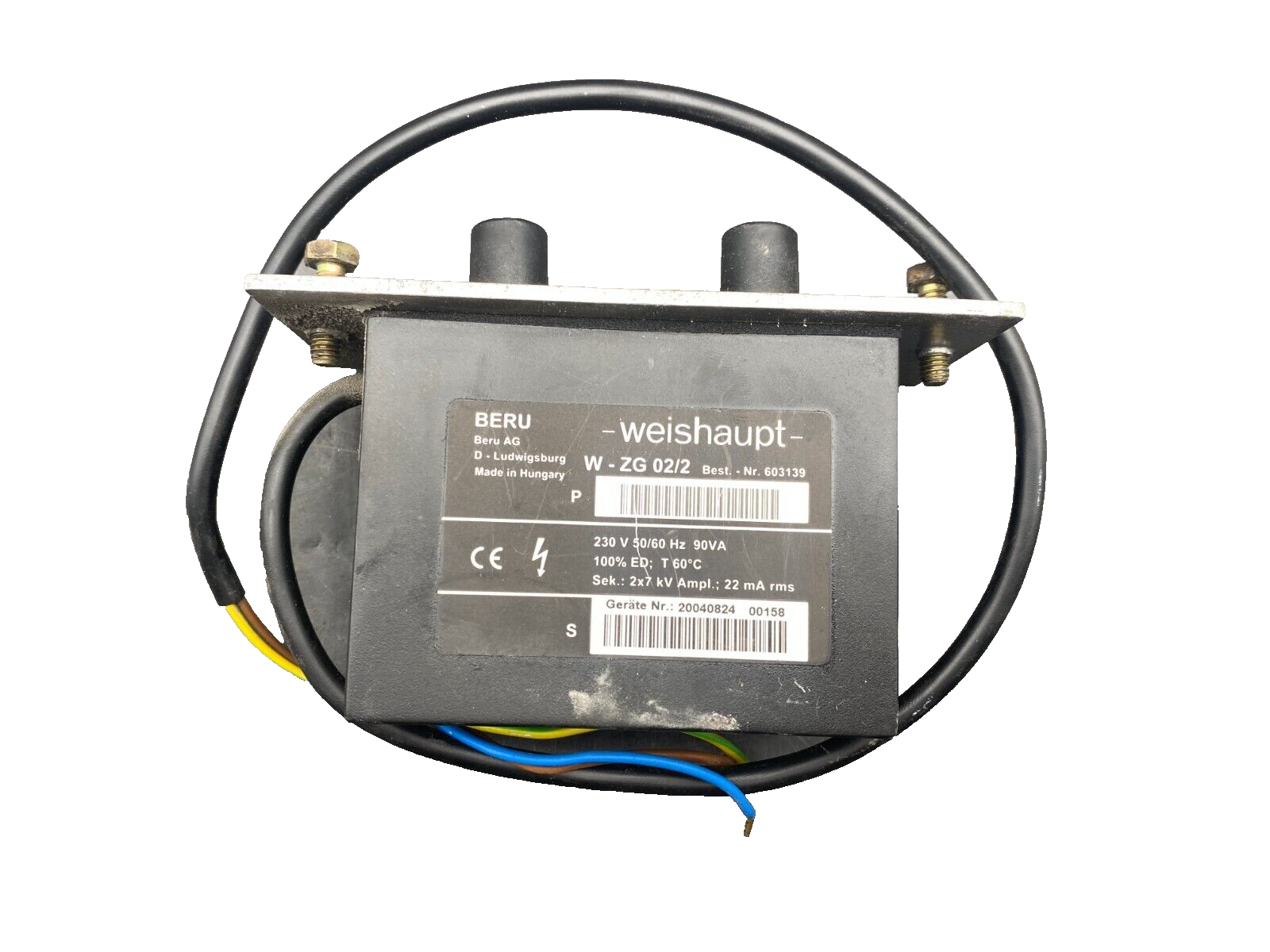 WEISHAUPT W-ZG 02/2 230V 90VA 22mA rms