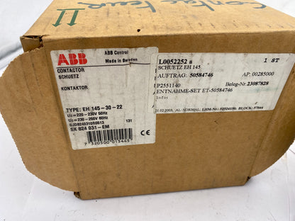 1pc x ABB CONTACTOR L0052252 TYPE EH 145-30-22