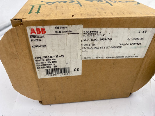 1pc x ABB CONTACTOR L0052252 TYPE EH 145-30-22