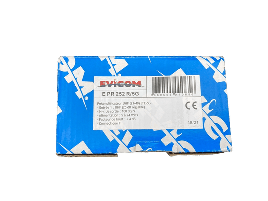 EVICOM E PR 252 R/5G PREAMPLIFICATEUR UHF (21 - 48) LTE - 5G x1pc - KLR Automation
