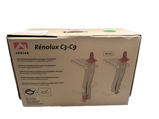 UBBINK RENOLUX C3-C9 184444 CONDENSATION TYPE C KIT 2 EN 1 MUR/PLAFOND 80-80/125