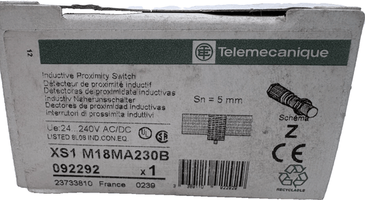 TELEMECANIQUE DETECTEUR DE PROXIMITE XS1 M18MA230B x1 - KLR Automation