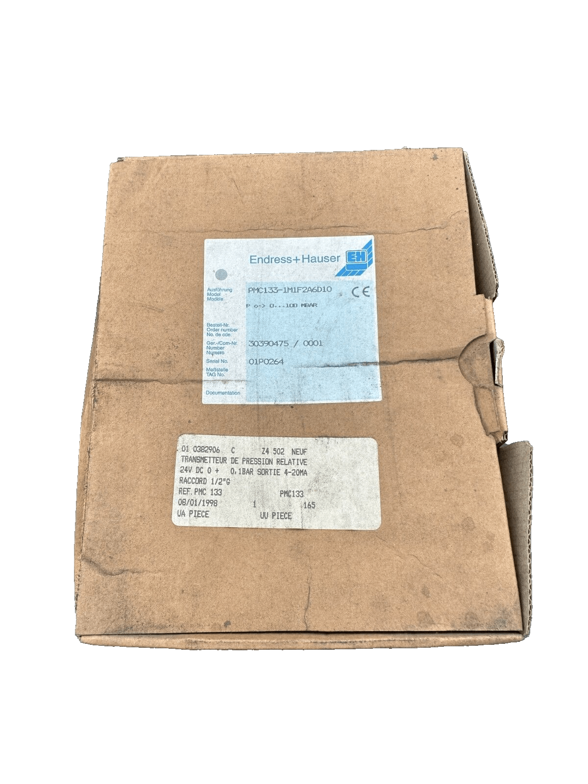 ENDRESS+HAUSER PMC133 - 1M1F2A6D10 TRANSMETTEUR DE PRESSION RELATIVE - KLR Automation