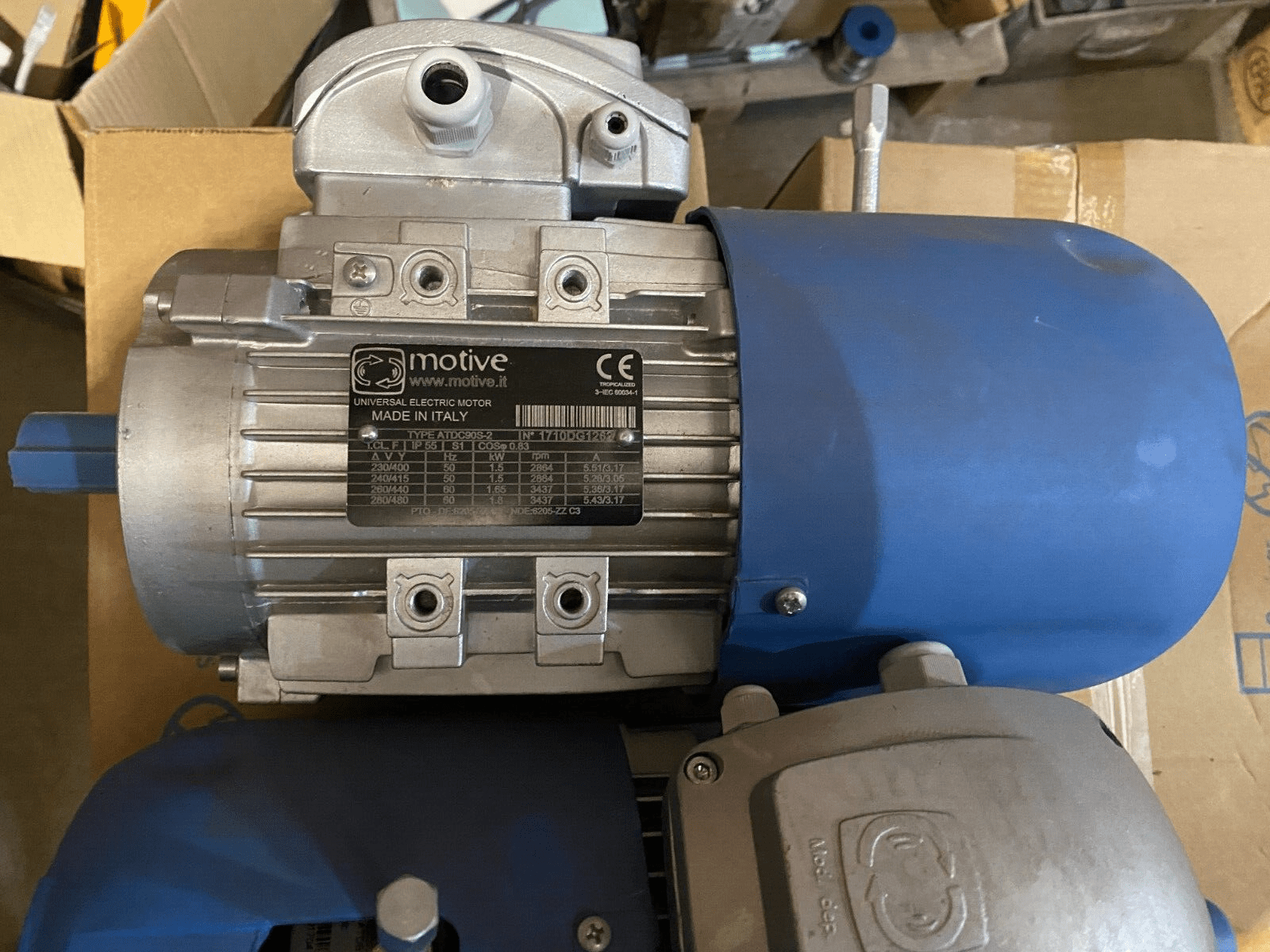 MOTIVE TYPE ATDC90S - 2 1.5kW 230 - 480V 50/60Hz UNIVERSAL ELECTRIC MOTOR x1pc - KLR Automation