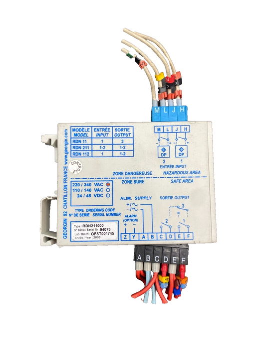 GEORGIN RDN 211 RDN211000 94073 0081 ATEX 6104X RELAIS DE SECURITE 220-240VAC