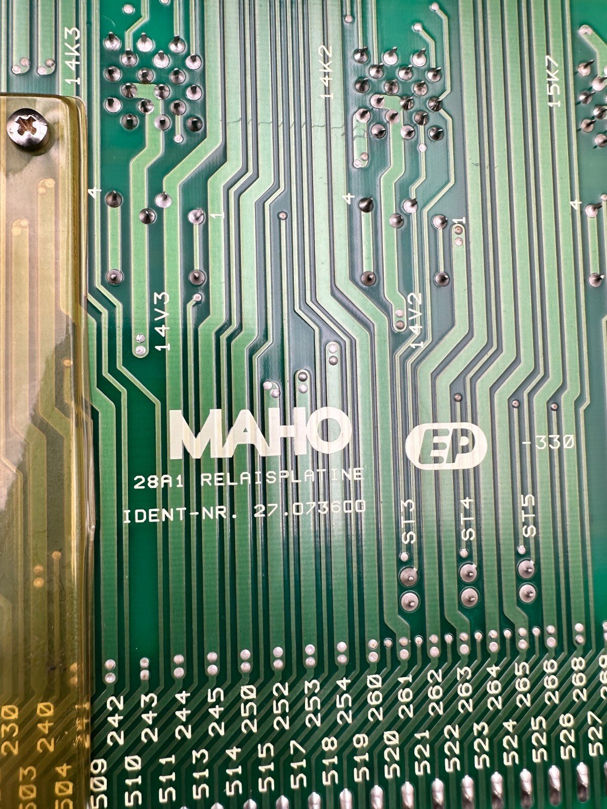 Maho CNC 432 Platine Relais 28A1 27.073600 - KLR Automation