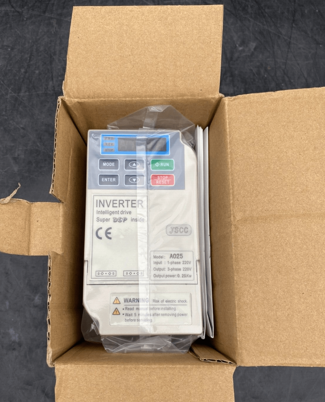 JSCC A025 220V 0.25kW INTELLIGENT DRIVE SUPER DSP INSIDE - KLR Automation