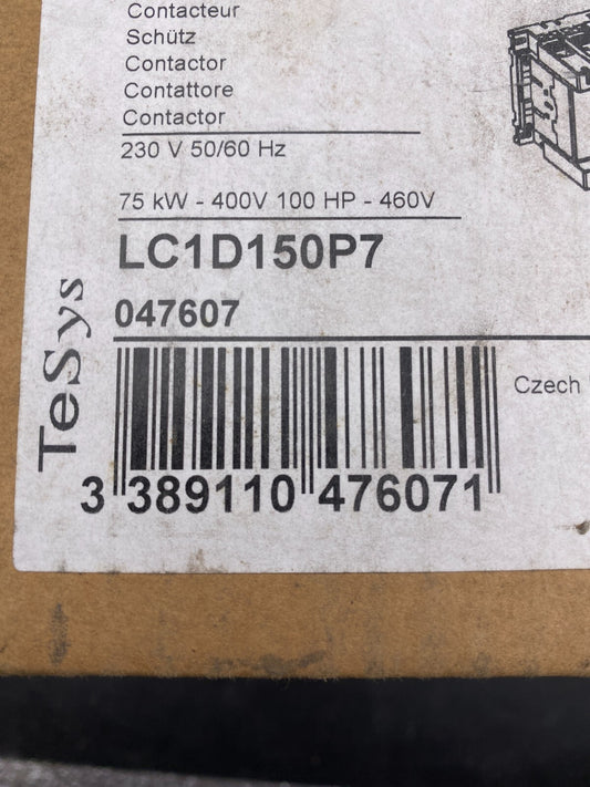 TELEMECANIQUE LC1D150P7 CONTACTOR - KLR Automation