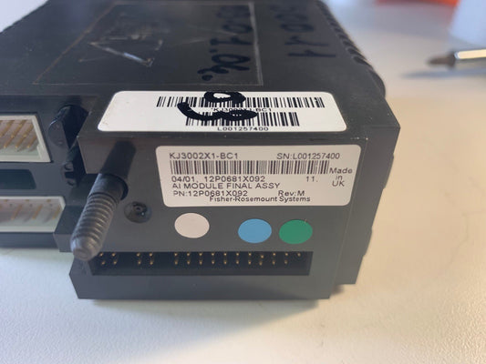 1 x Fisher Rosemount Systems KJ3002X1 - BC1 Delta - V Analog Input 8 Channel 4 - 20mA - KLR Automation