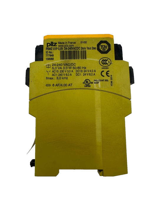PILZ 777949 PSWZ X1P 0.5V/24-240VACDC 2N/O 1N/C 2SO RELAIS DE DE SECURITE
