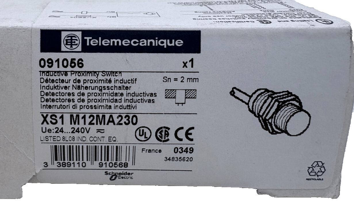 TELEMECANIQUE DETECTEUR DE PROXIMITE XS1 M12MA230 2mm x1 - KLR Automation
