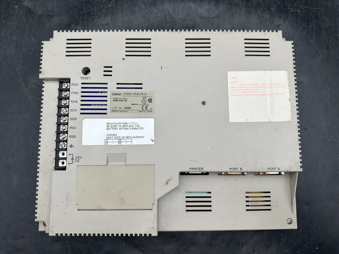 OMRON NT631 - ST211B - E INTERACTIVE DISPLAY 24VDC 30W - KLR Automation