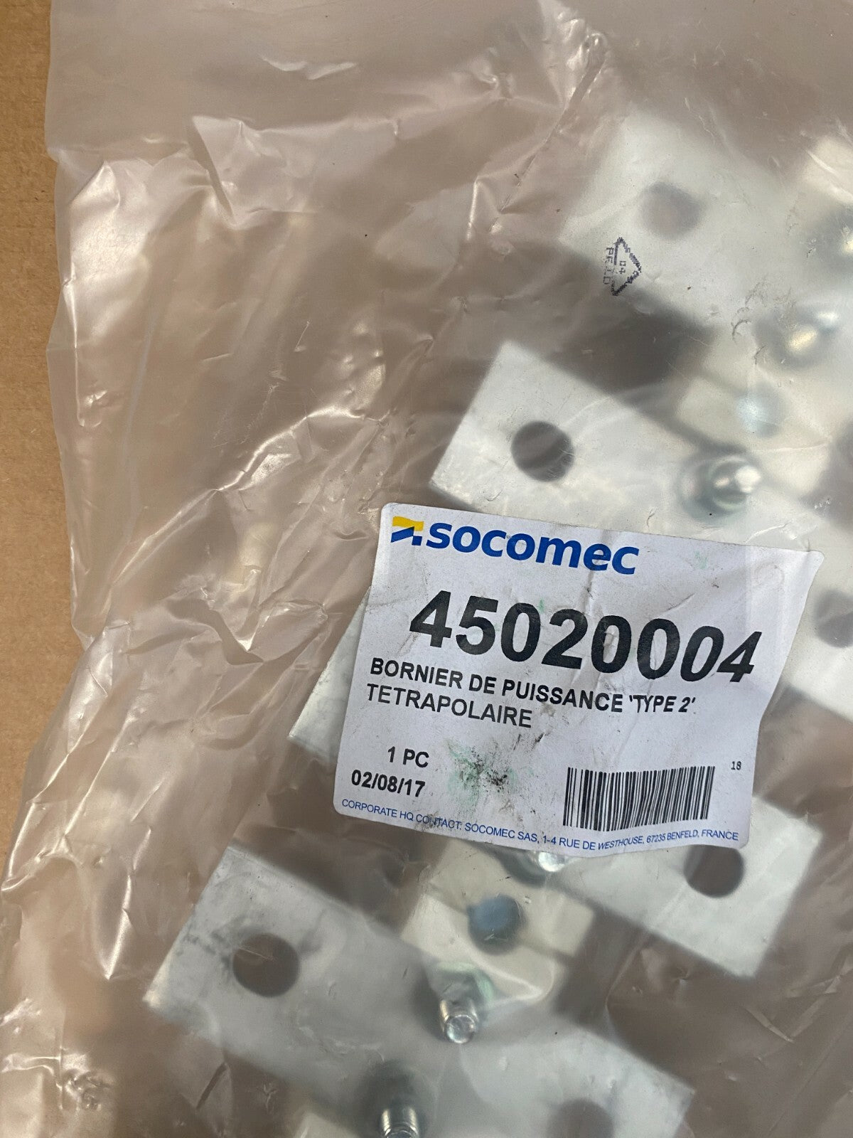 SOCOMEC 45020004 630A 4P POWER TERMINALS TYPE 2