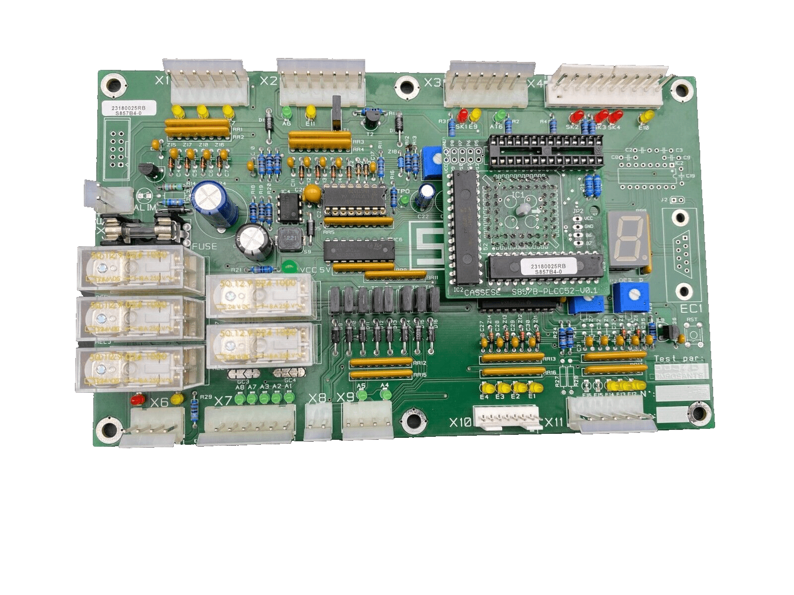 CASSESE S857B - PLCC52 - V0.1 S857B4 - 0 23180025RB CARTE PCB AFFICHEUR DIGITAL x1pc - KLR Automation