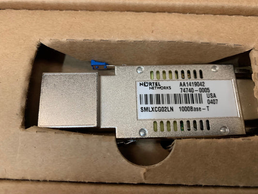 Nortel optical AA1419042 74740-0005 1000Base-T SMLXCG02LN 