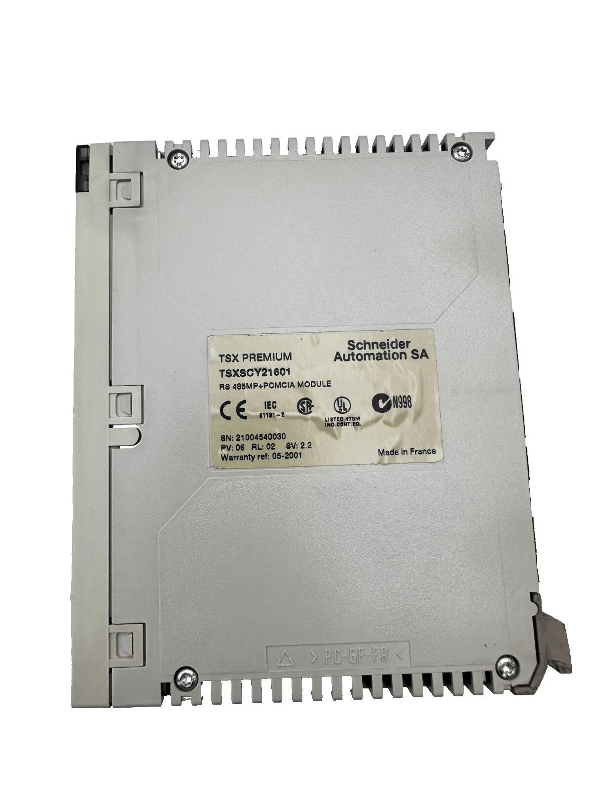 SCHNEIDER ELECTRIC TSXSCY21601 RS 485MP+PCMCIA MODULE PV 06 RL 02 - KLR Automation