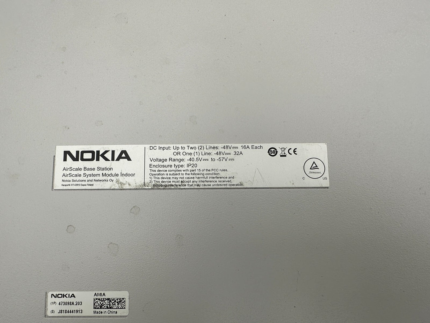 Nokia AMIA AirScale Base Station System Indoor 473098A.204 5G Ready - KLR Automation