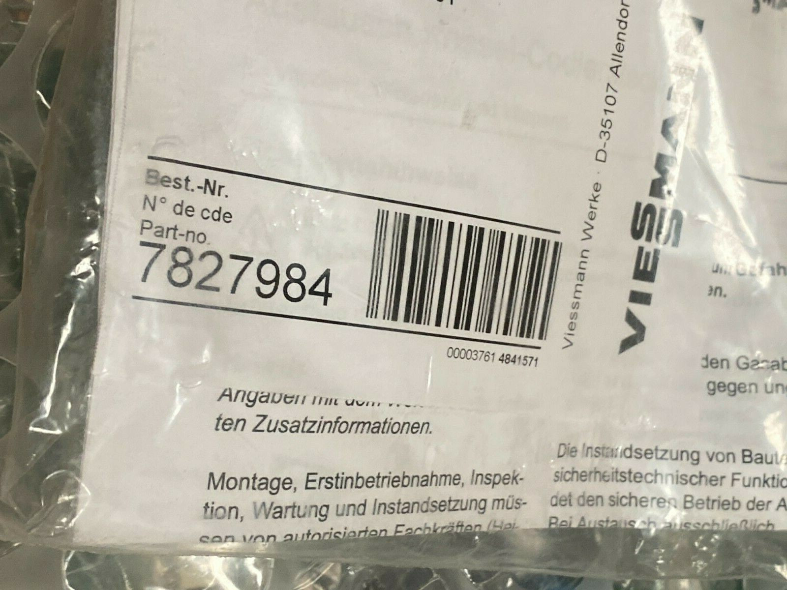 ViessmannFiche de codage 20F4:0101 7827984