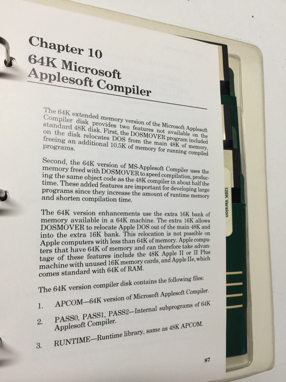 Microsoft Applesoft Compiler System for Apple ii II Plus iie old Vintage 