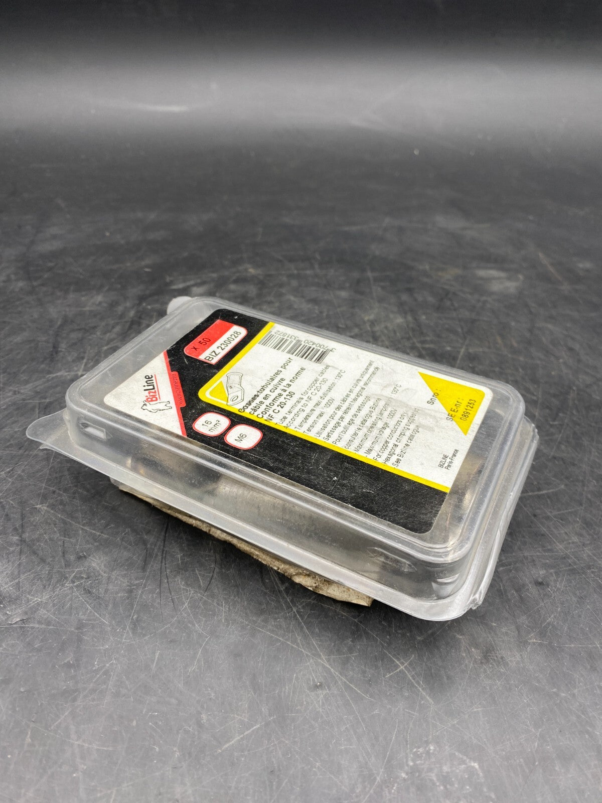 NEW BIZLINE 230028 TUBULAR CABLE LUGS 16mm M6 BOX OF 50pc