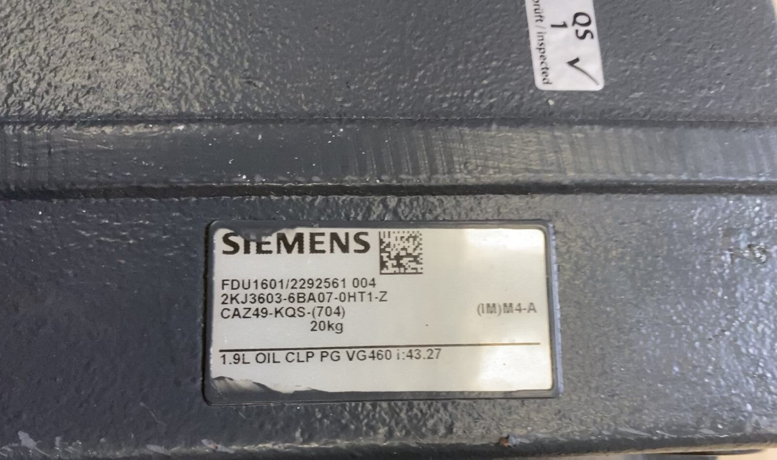 1pc x SIEMENS SIMOTICS 3 1FK7042 - 2AF71 - 1QA0 + SIEMENS 2KJ3603 - 6BA07 - 0HT1 - Z - KLR Automation