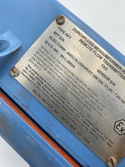 1pc x MICRO MOTION RFT - 9712 FLOW TRANSMITTER - KLR Automation