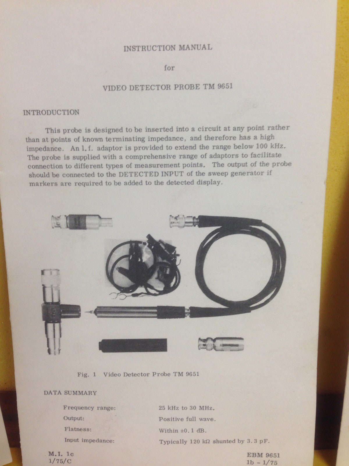 Marconi Video Detector Probe TM9935 Rare Vintage TM 9703 ,9704 ,9651 complet - KLR Automation