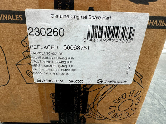 ARISTON 230260 VALVE MINISIT 30-40G RF REMPLACE 60068751