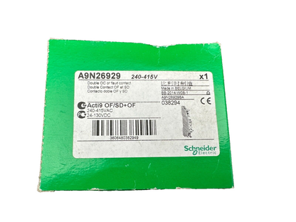 SCHNEIDER ELECTRIC A9N26929 240-415V DOUBLE CONTACT OF ET SD